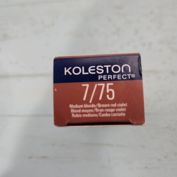 Wella Koleston Perfect 7/75 Med Blonde/Brown Red Violet Permanent Hair Color 2oz - Picture 2 of 5